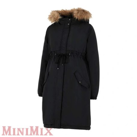 Mama Licious 20011366 Jessa Long Parka kismama kabát Black L-es